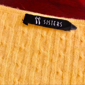 Sisters Sweaters - Cashmere Yellow Knit Sweater Sisters Sweaters - Cashmere Yellow Knit Sweater